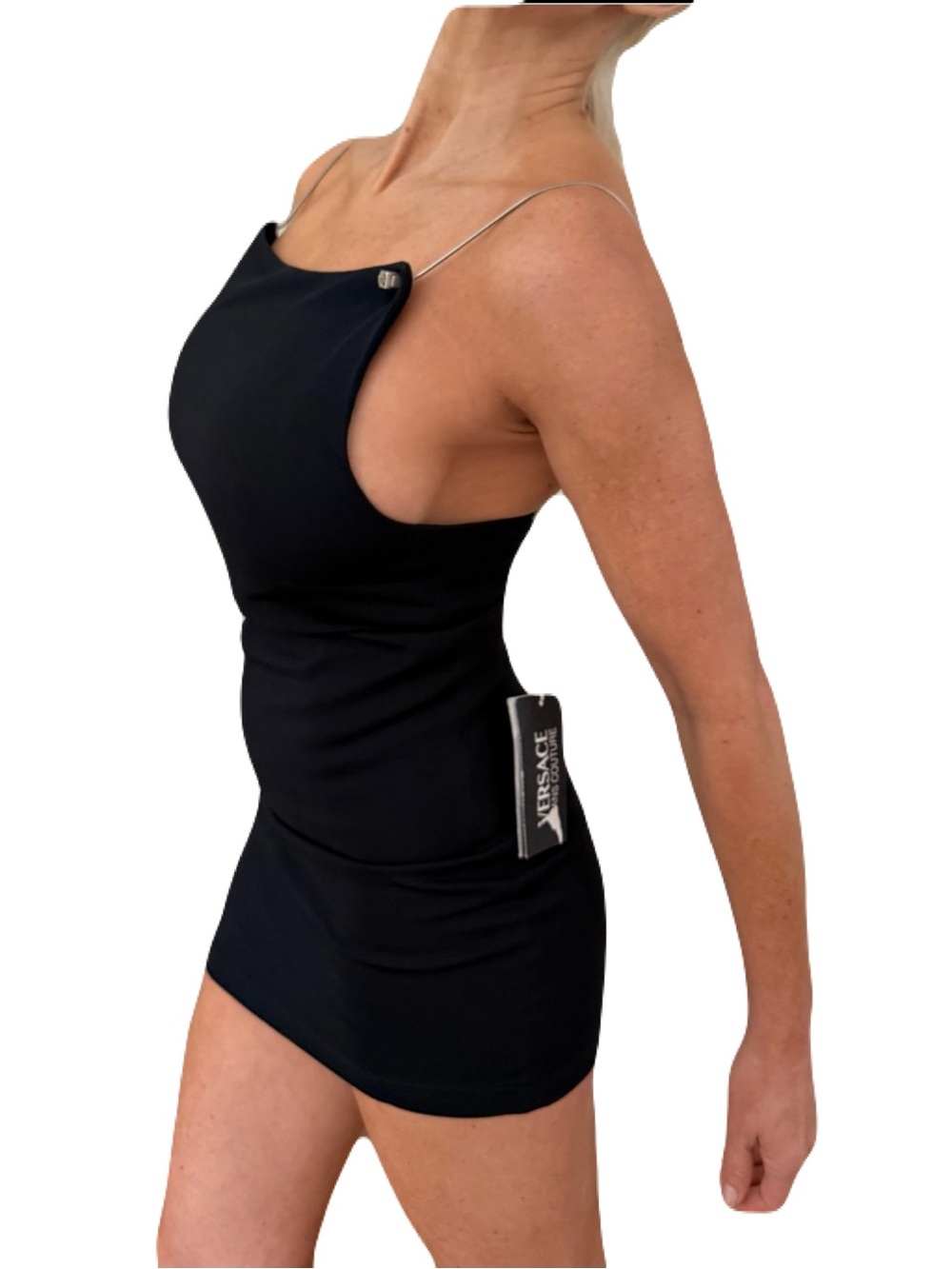 NWT Versace Jeans Couture Black Mini Dress S